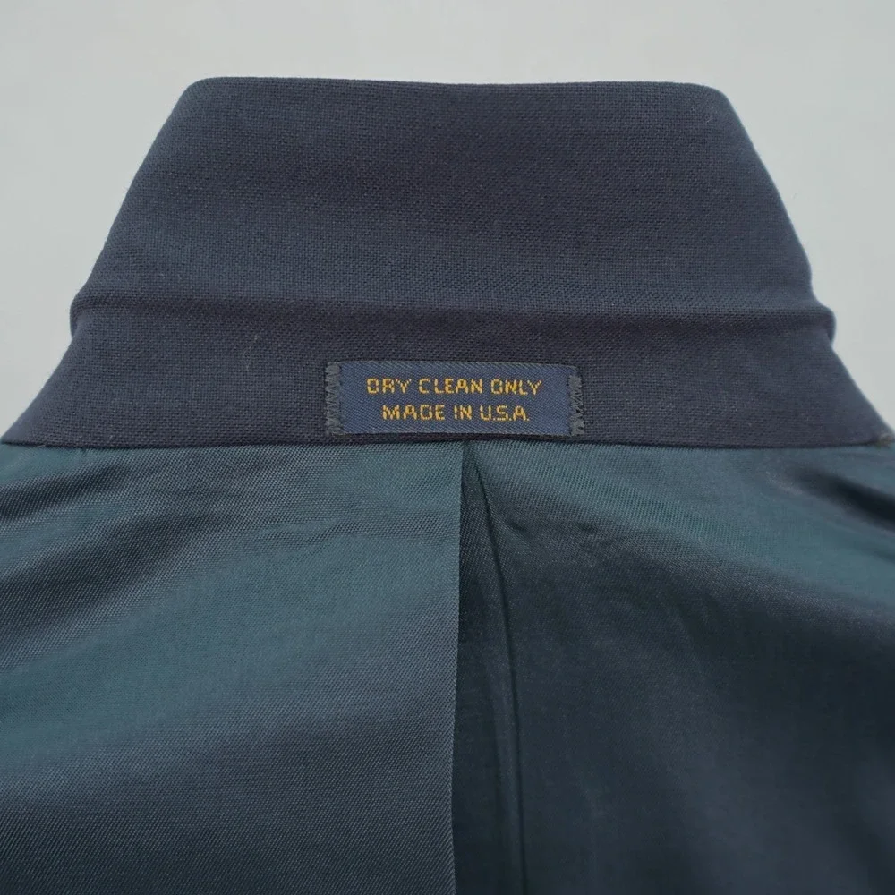 Tailor's Row Deansgate Worsted Wool‎ Gold Button Blazer 48R